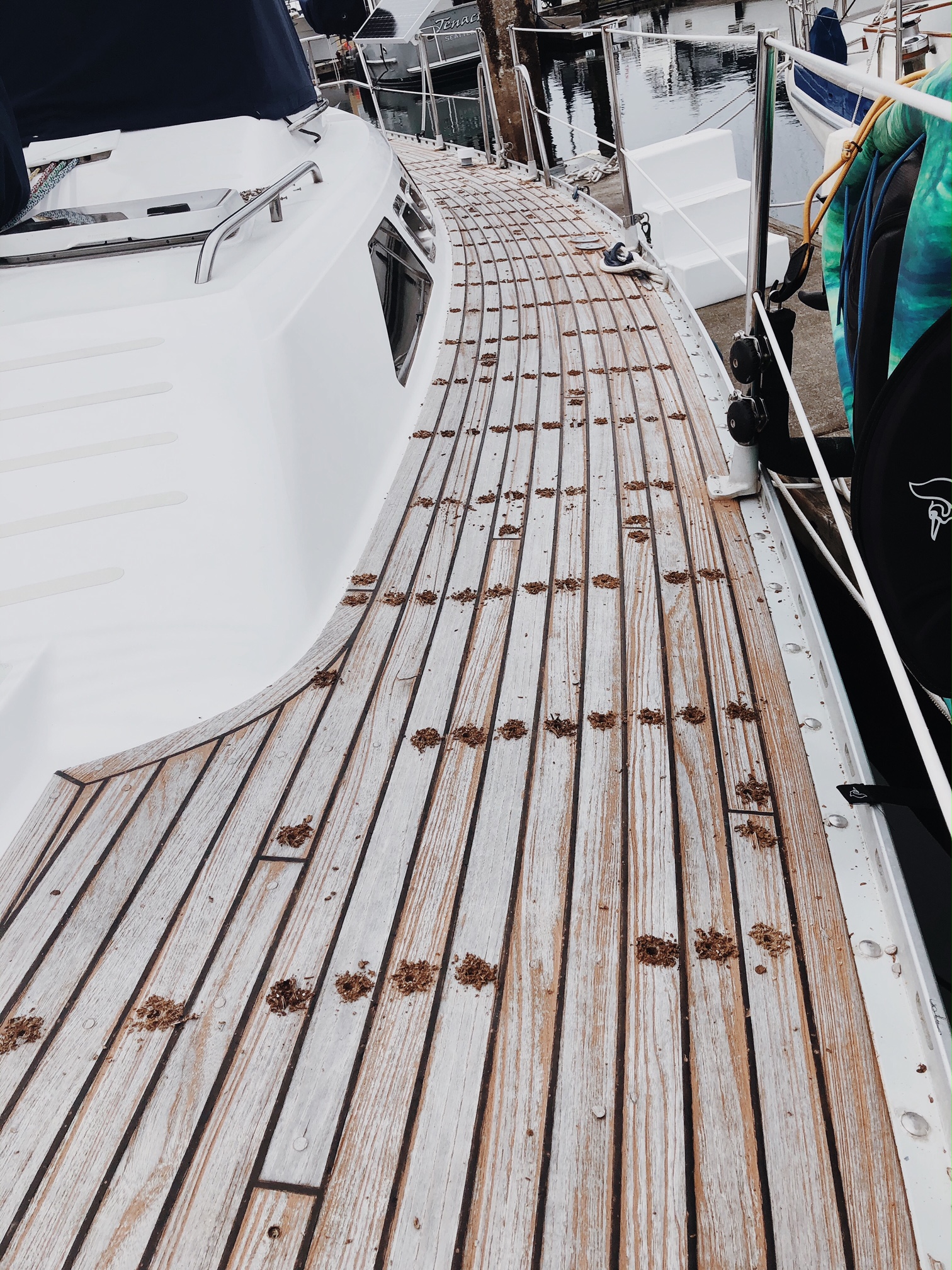 teak deck replacement sailboat