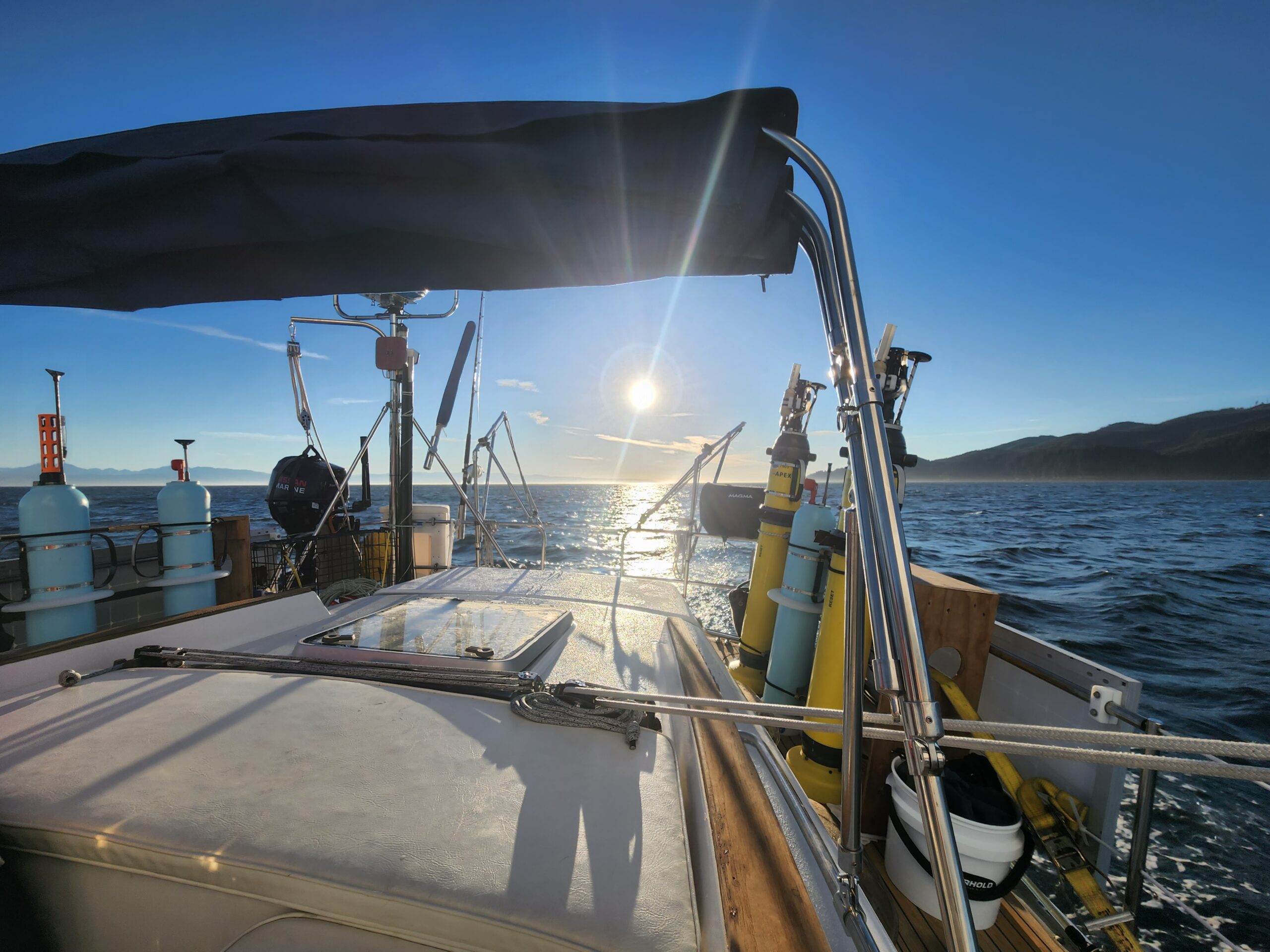 Sailing 100 miles off the Washington coast: doing science and catching fish